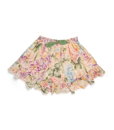 Zimmermann Kids Floral Halliday Skirt (1-12 Years) In Multi