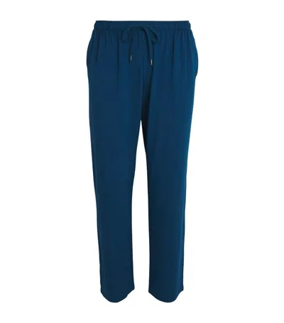 Derek Rose Stretch-modal Basel Lounge Trousers In Blue