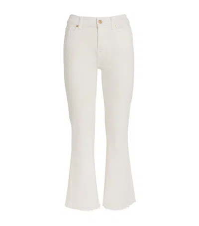 7 For All Mankind Daisy Bootcut Jeans In White
