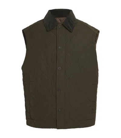 Purdey Quilted Gilet In Green