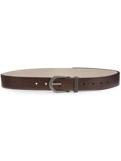 Brunello Cucinelli Leather Belt In Brown