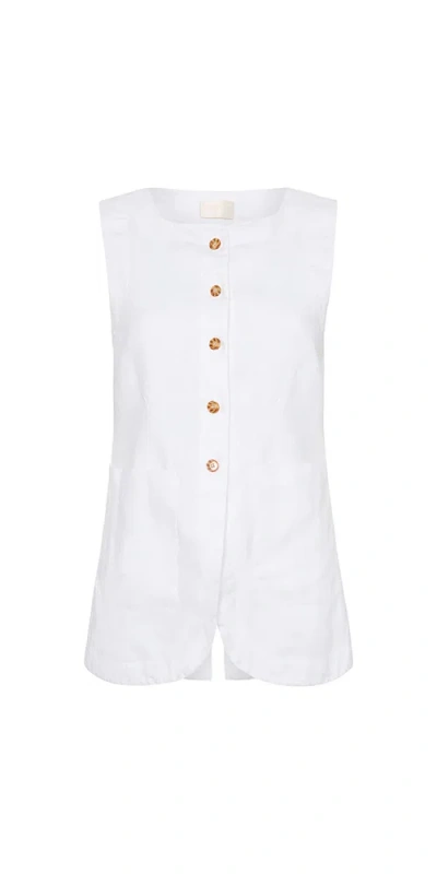 Posse Emma Vest Ivory In White