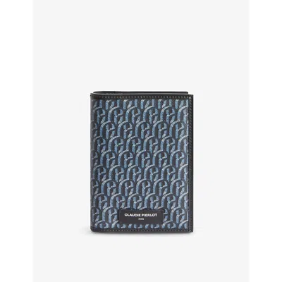 Claudie Pierlot Bleus Monogram-print Faux-leather Passport Cover