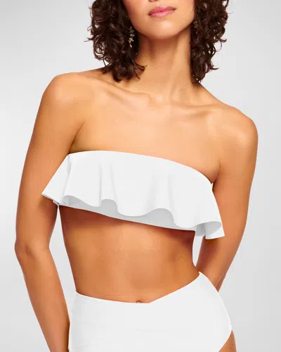 Ramy Brook Cecile Bandeau Bikini Top In White