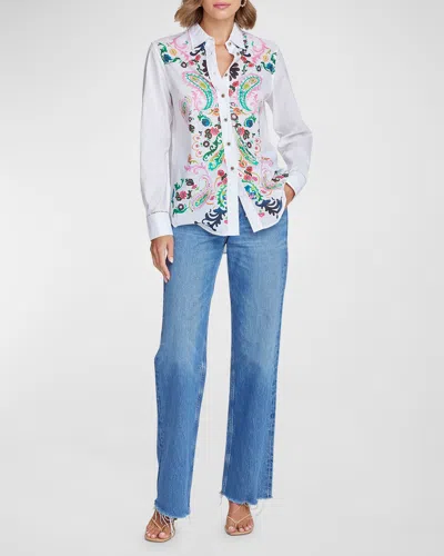 Robert Graham Carrie Floral & Paisley-print Cotton Shirt In Multi