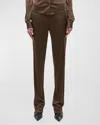 Helmut Lang Straight-leg Fluid Pull-on Pants In Mushroom