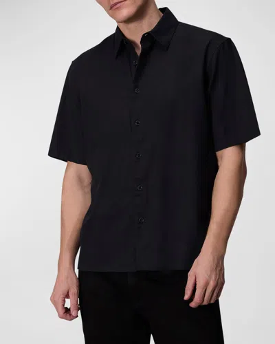 Rag & Bone Men's Dalton Cotton-hemp Sport Shirt In Blk