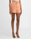 Cinq À Sept Alena Belted Shorts In Marmalade