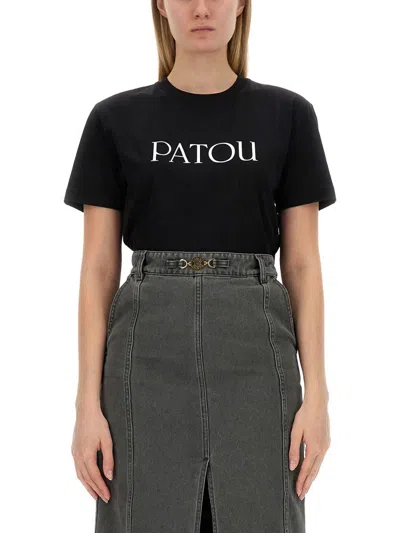 Patou T-shirt Con Stampa Logo In Black