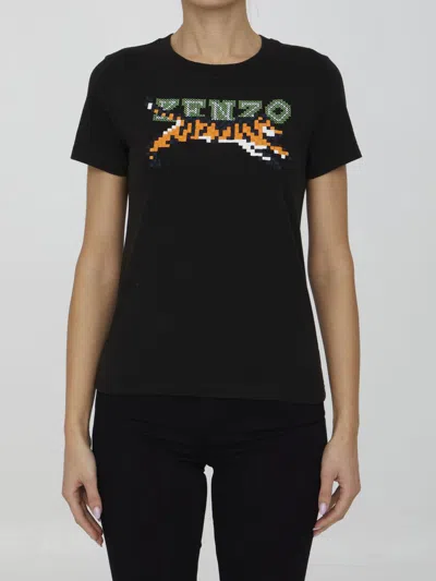 Kenzo Embroidered Black T-shirt