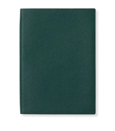 Smythson Leather Soho Notebook In Green