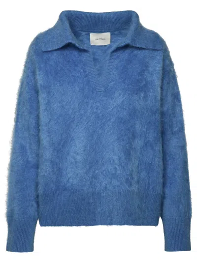 Lisa Yang Stormy Blue 'kerry' Cashmere Sweater
