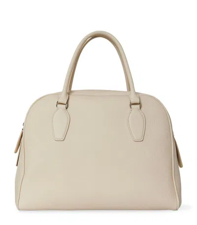 The Row Leather India Bowling Bag In White