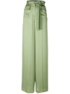 VALENTINO tie waist wide leg trousers,NB3RB1L53D412344085