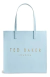 Ted Baker Womens Lt-blue Crinion Logo-print Faux-leather Tote Bag