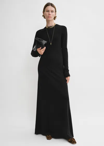 Totême Long-sleeve Jersey Dress Black