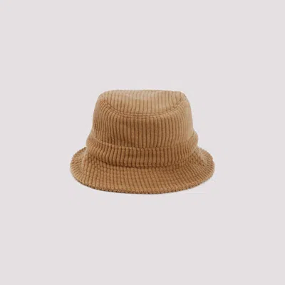 Gabriela Hearst Camel Ribbed Wool And Cashmere Bucket Hat In Brown