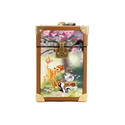 Kate Spade Disney Bambi 3d Trunk Printed Pvc Top Handle Clutch Handbag In Brown