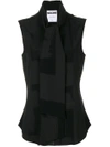 MOSCHINO TIE NECK BLOUSE,A0212553712332645