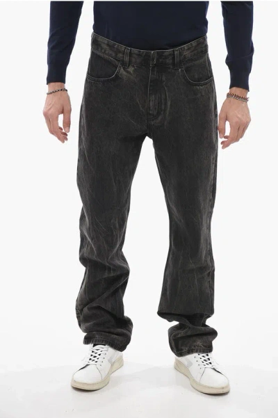 Givenchy Regular Fit Stone Washed Denims 22cm In Black