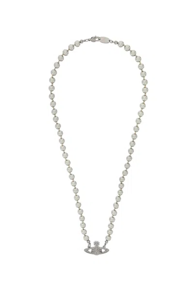 Vivienne Westwood Bas Relief Necklace In Silver