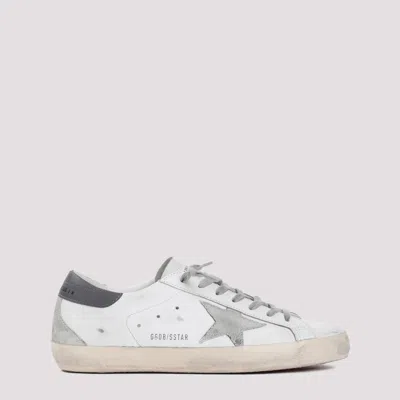Golden Goose White Ice Dark Gray Superstar Cow Leather Sneakers