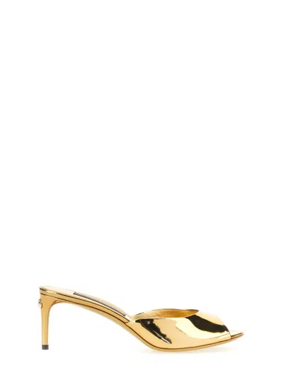 Dolce & Gabbana Mule Sandal. In Oro Chiaro
