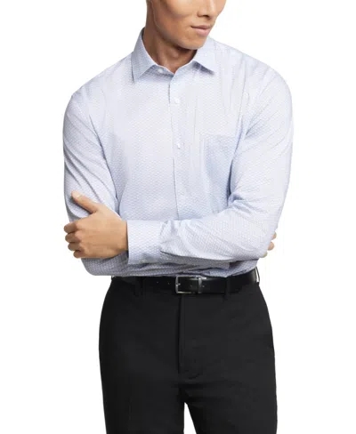 Van Heusen Men's Regular Fit Ultra Wrinkle Resistant Flex Collar Dress Shirt In Sea Blue Multi
