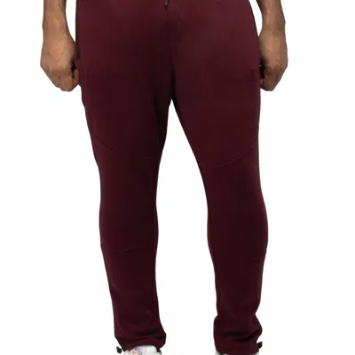 X-ray Men's Fleece Adjustable Ankle Drawstring Joggers Pants In Red