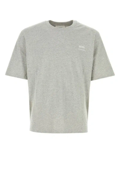 Ami Alexandre Mattiussi Ami Unisex Grey Cotton T-shirt In Gray