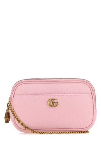 Gucci Woman Pink Leather Crossbody Bag