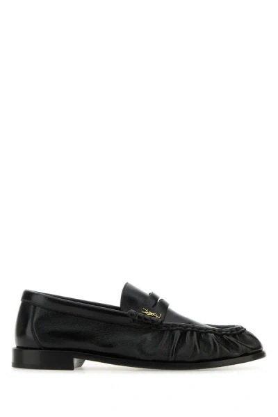 Saint Laurent Woman Black Leather Le Loafer Loafers