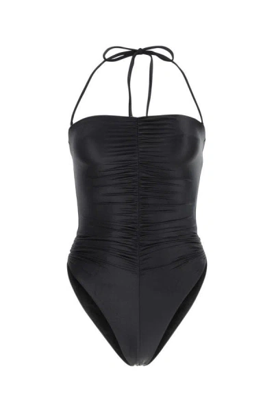Saint Laurent Woman Black Stretch Nylon Swimsuit