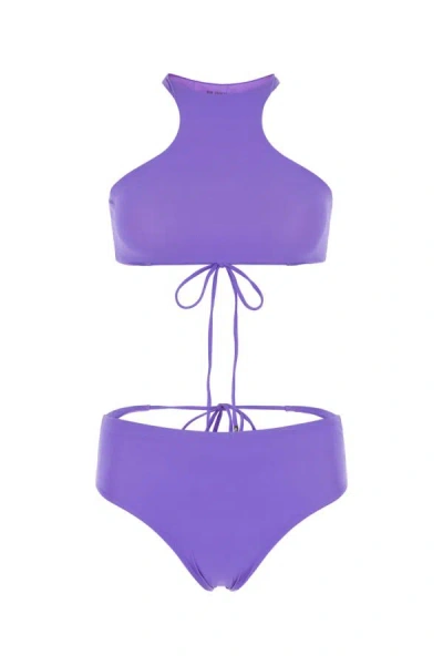 Attico The  Woman Lilac Stretch Nylon Bikini In Purple