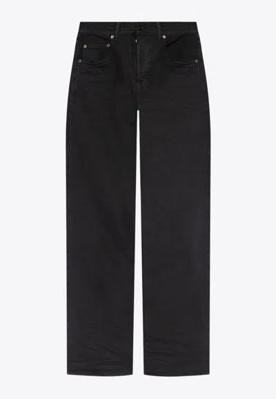 Saint Laurent Basic Baggy Jeans In Black
