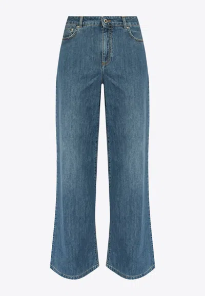 Moschino Basic Straight-leg Jeans In Blue