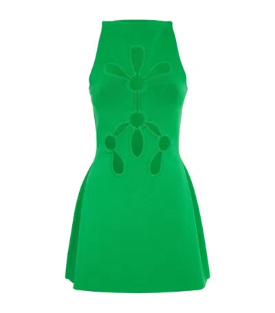Cult Gaia Knit Franco Mini Dress In Green