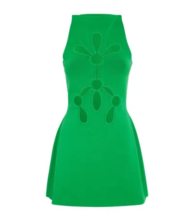 Cult Gaia Knit Franco Mini Dress In 柑橘红