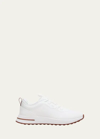 Loro Piana Weekend Walk Leather-trimmed Mesh Trainers In White