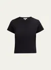 Agolde Adine Cropped Tee In Black