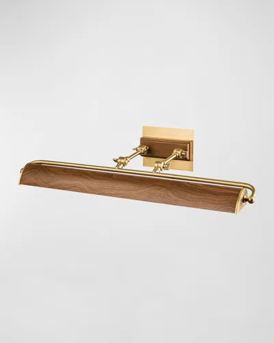 Lucas + Mckearn Winchfield Large Picture Light In Aged Brass And Oak
