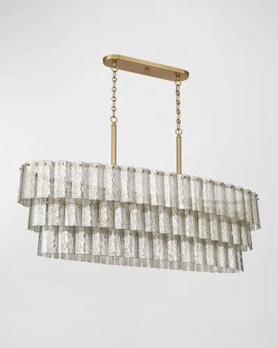 Ellington/litex Museo 7-light Island Chandelier In Satin Brass