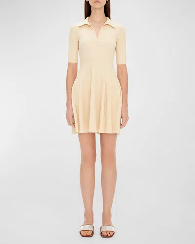 Simkhai Patricia Polo Dress In Almond