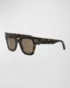Bvlgari B. Zero1 Geometric Sunglasses In Havana/brown Solid