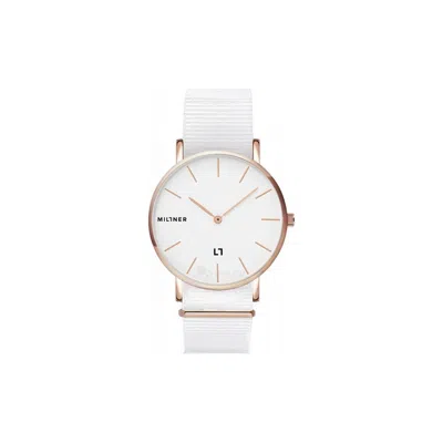 Millner Elegant Rose Gold Analog Women's Watch In White