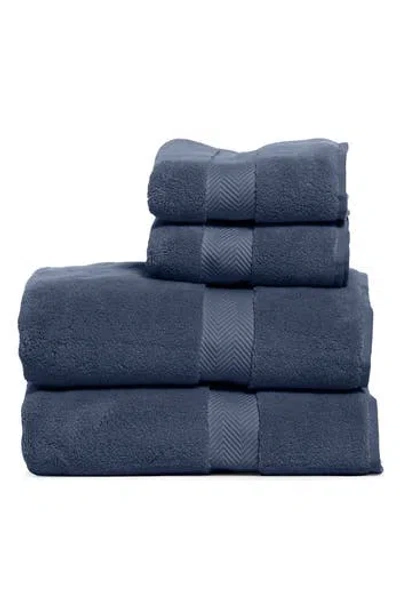 Nordstrom 4-piece Hydrocotton Bath Towel & Hand Towel Set In Blue Vintage