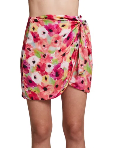 Chaser Elena Mini Skirt In Poppy Floral In Multi