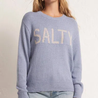 Z Supply Waves And Salty Sweater In Stormy In Blue