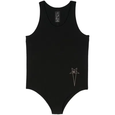 Rick Owens X Champion Logo-embroidered Bodysuit In Black