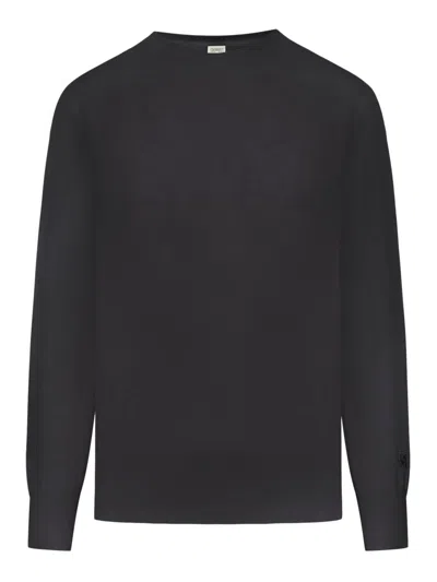 Totême Round Neck Sweater In Black
